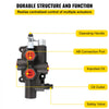 VEVOR Hydraulic Directional Control Valve, 1 Spool Hydraulic Spool Valve, 21 GPM Hydraulic Loader Valve, 4300 PSI Directional Control Valve, Hydraulic Valves And Controls For Tractors Loaders Tanks
