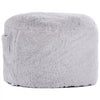 VEVOR Bean Bag Bed Chair, Convertible Chair from BeanBag to Lounge or Mattress, Gaint Bean Bag Chair Bed with Washable Cover for Adults, Fluffy Plush, Foam Filling and Side Pocket, Grey(Full Size)