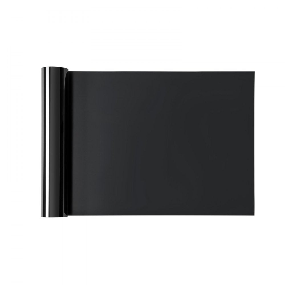 VEVOR Heat Transfer Vinyl, 12 in x 25 ft, Glossy Black HTV Iron on Vinyl Roll, Easy to Cut and Weed, Strong Adhesion, Compatible with Cutting Machines, for Various Materials, T-shirts, Pillows, Hats