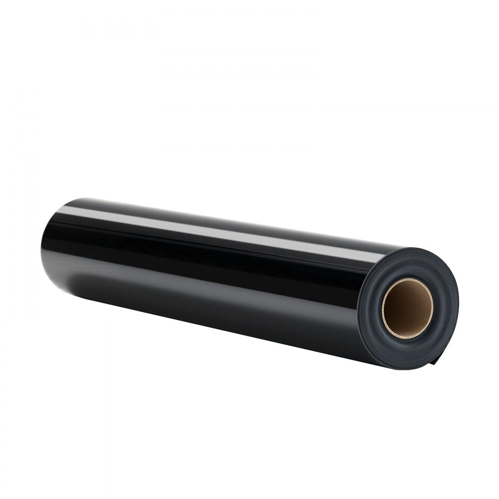 VEVOR Heat Transfer Vinyl, 12 in x 25 ft, Glossy Black HTV Iron on Vinyl Roll, Easy to Cut and Weed, Strong Adhesion, Compatible with Cutting Machines, for Various Materials, T-shirts, Pillows, Hats