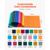 VEVOR Heat Transfer Vinyl, 50 Pack, 12 x 12 in, Assorted Colors HTV Iron on Vinyl Bundle, Easy to Cut and Weed, with Accessories, Compatible with Cutting Machines, for Various Materials, T-shirts