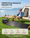 VEVOR Portable Power Station lifestyle image (2160Wh power backup for enjoyable trip)