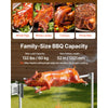 VEVOR Rotisserie Grill AC120V 8 Level Height Electric Rotisserie Grill Kit, BBQ Grills Rotisseries Kit with 132 lbs Load Capacity, 38W Motor, Stainless Steel Automatic Grilling Kits for Parties