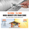VEVOR Double Reflective Insulation Roll, Foam Core Radiant Barrier, 15.1mm 48 in x 25 ft, Double-Sided Aluminum Foil EPE Foam Heat Reflective Shield, Thermal Insulation Roll for Window RV Roof