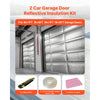VEVOR Reflective Insulation Roll, 2 Car Garage Door Thermal Insulation Kit, 6mm 24 in x 18 ft, 4 Rolls Aluminum Foil EPE Foam Core Radiant Barrier, White PE Film Heat Shield for Garage Doors