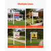 VEVOR Real Estate Sign Post, 6 ft Tall, PVC Realtor Yard Sign Holder with 47 in Arm Holds up to 36 in, Easy to Install, Wind-Resistant, for Open House and Home, Yard, Road, Outdoor, White (No Signs)