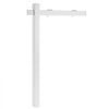 VEVOR Real Estate Sign Post, 6 ft Tall, PVC Realtor Yard Sign Holder with 47 in Arm Holds up to 36 in, Easy to Install, Wind-Resistant, for Open House and Home, Yard, Road, Outdoor, White (No Signs)