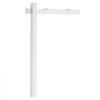 VEVOR Real Estate Sign Post, 6 ft Tall, PVC Realtor Yard Sign Holder with 36 in Arm Holds up to 24 in, Easy to Install, Wind-Resistant, for Open House and Home, Yard, Road, Outdoor, White (No Signs)