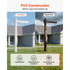 VEVOR Real Estate Sign Post, 2-Pack, 6 ft Tall, PVC Realtor Yard Sign Holder with 36 in Arm Holds up to 24 in, Easy to Install, Wind-Resistant, for Open House and Home, Yard, Road, White (No Signs)