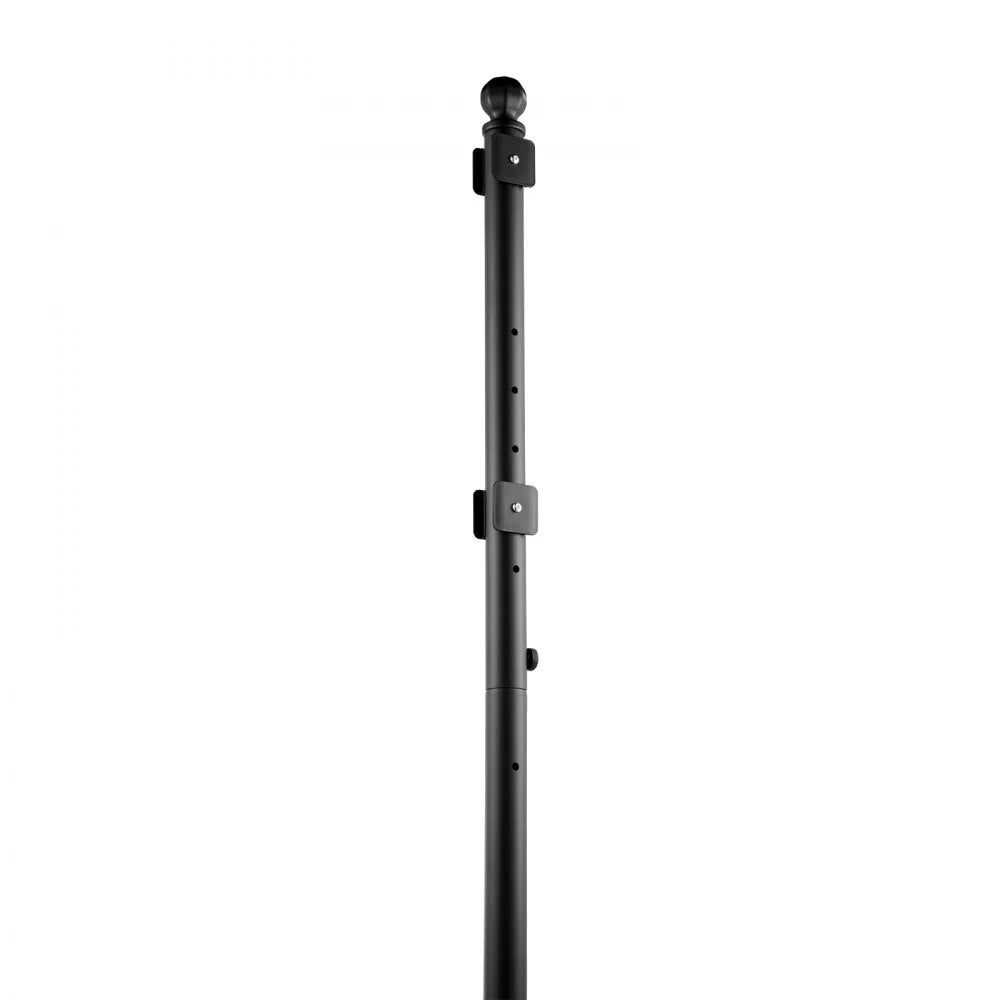 VEVOR Portable Sign Post 2-Pack 5 ft Sign Stands with Hard Plastic Base, for No Parking Street Signs, Handicap Parking Sign, Movable Sign Stand with Wheels, Hardwares, Heavy-Duty Q235 Steel, Black