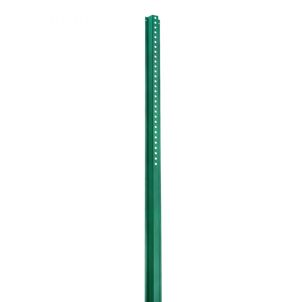 VEVOR 6FT U-Channel Sign Post, 4Pack Green Heavy Duty Steel Fixed Fence Post, Steel Fence U-Channel Sign for Garden, Courtyard, Farm or Traffic Intersection