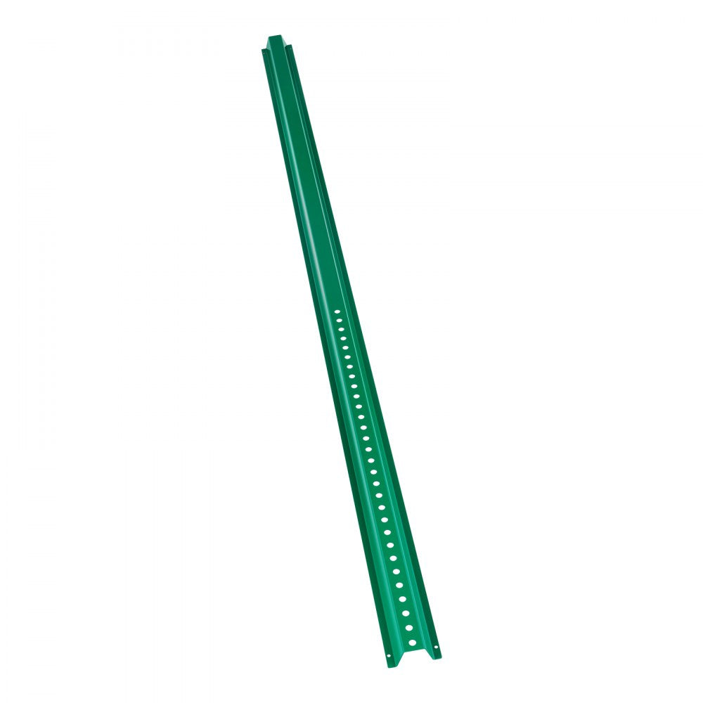 VEVOR 6FT U-Channel Sign Post, 4Pack Green Heavy Duty Steel Fixed Fence Post, Steel Fence U-Channel Sign for Garden, Courtyard, Farm or Traffic Intersection