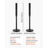 VEVOR Portable Sign Post, 2-Pack, 4 ft Tall, Metal Sign Stands with Heavy Duty Cast Iron Base, Multi-Hole Design for Easy Installation, Wind-Resistant, for Indoor and Outdoor Parking, Warning, Notice
