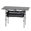 VEVOR Folding Camping Table, Portable Roll Up Side Tables, Lightweight Aluminum Beach Table with Adjustable Height, Large Storage Bag and Carry Bag, For Outdoor BBQ Tailgating Picnic, Travel, Black