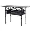 VEVOR Folding Camping Table, Portable Roll Up Side Tables, Lightweight Aluminum Beach Table with Adjustable Height, Large Storage Bag and Carry Bag, For Outdoor BBQ Tailgating Picnic, Travel, Black
