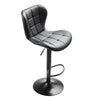 VEVOR Bar Stool Set of 2, Modern PU Leather Counter Height Stools, Swivel Kitchen Barstool with Back and Footrest, Height Adjustable Armless Bar Chair, Island Barstools for Kitchen, Dining Room, Black