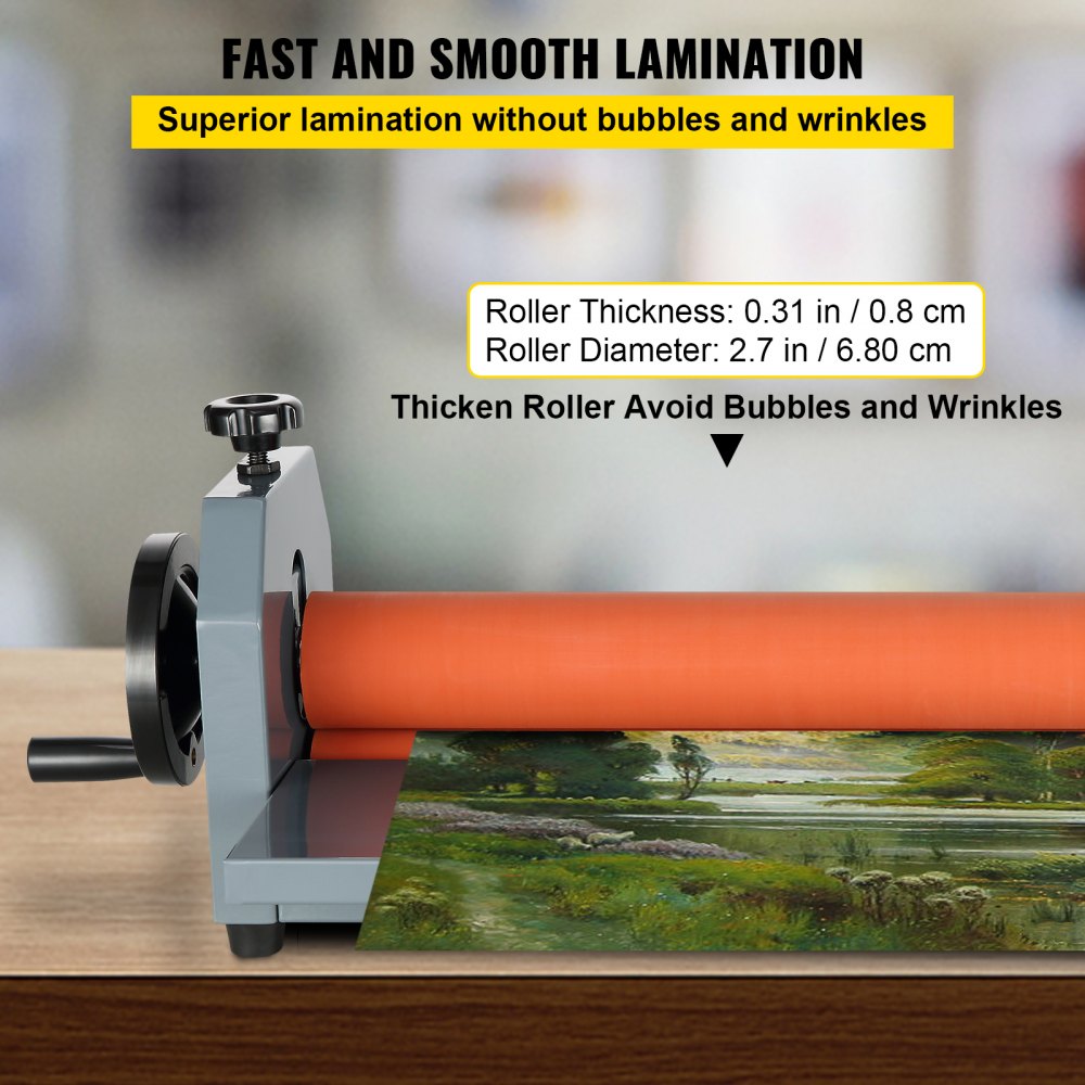 VEVOR 25.5in 648mm Manual Cold Roll Laminator Vinyl Photo Laminating Machine