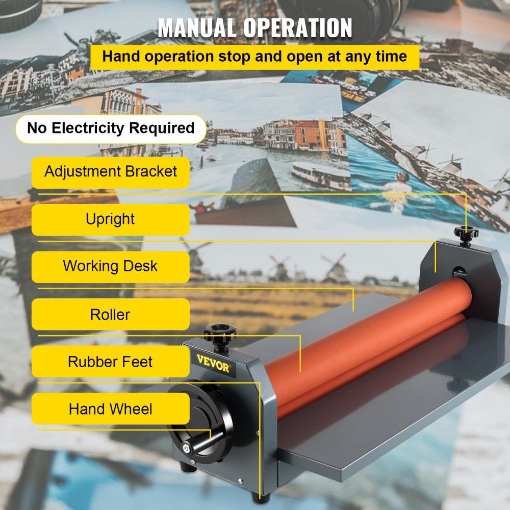 29.5" 750MM Manual Cold Roll Laminator Vinyl Photo Film Mounting Laminating Machine