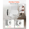 VEVOR Raised Toilet Seat with Arms, 300 lbs Load Capacity, 4-Inch Lift Height, Widened Commode Elevated Toilet Seat Riser with Padded Handles for Seniors, Elderly, Handicap, Disabled, and Adults Use
