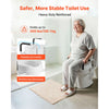 VEVOR Raised Toilet Seat with Arms, 300 lbs Load Capacity, 4-Inch Lift Height, Widened Commode Elevated Toilet Seat Riser with Padded Handles for Seniors, Elderly, Handicap, Disabled, and Adults Use
