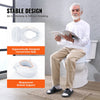 VEVOR Raised Toilet Seat, 4" Height Raised, 300 lbs Weight Capacity, Universal Toilet Seat Riser, Screw Rod Locking, with Toilet Seat, for Elderly, Handicap, Patient, Pregnant, Medical