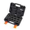 VEVOR Crowfoot Wrench Set, 1/2" and 3/8" Drive 15-Piece Crows Foot Wrench Set with PP Storage Case,  Metric 8-24 mm, CRMO Steel and  Manganese Phosphate Finish, for Mechanical Maintenance or Repairs