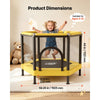 VEVOR Trampoline for Kids, Toddler Mini Trampoline, 132 lbs Capacity Indoor Outdoor Play Toys with Enclosure Net and Basketball Hoop, Easy to Assemble, Christmas Toys Birthday Gifts for Girls Boys