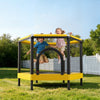 VEVOR Trampoline for Kids, Toddler Mini Trampoline, 132 lbs Capacity Indoor Outdoor Play Toys with Enclosure Net and Basketball Hoop, Easy to Assemble, Christmas Toys Birthday Gifts for Girls Boys