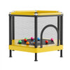 VEVOR Trampoline for Kids, Toddler Mini Trampoline, 132 lbs Capacity Indoor Outdoor Play Toys with Enclosure Net and Basketball Hoop, Easy to Assemble, Christmas Toys Birthday Gifts for Girls Boys