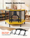VEVOR Trampoline for Kids, Toddler Mini Trampoline, 132 lbs Capacity Indoor Outdoor Play Toys with Enclosure Net and Basketball Hoop, Easy to Assemble, Christmas Toys Birthday Gifts for Girls Boys
