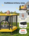 VEVOR Trampoline for Kids, Toddler Mini Trampoline, 132 lbs Capacity Indoor Outdoor Play Toys with Enclosure Net and Basketball Hoop, Easy to Assemble, Christmas Toys Birthday Gifts for Girls Boys