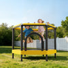 VEVOR Trampoline for Kids, Toddler Mini Trampoline, 132 lbs Capacity Indoor Outdoor Play Toys with Enclosure Net and Basketball Hoop, Easy to Assemble, Christmas Toys Birthday Gifts for Girls Boys