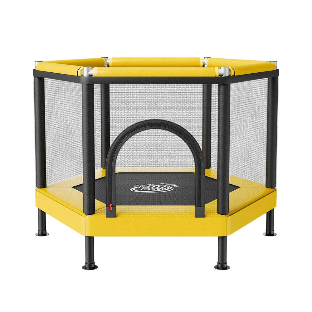 VEVOR Trampoline for Kids, Toddler Mini Trampoline, 132 lbs Capacity Indoor Outdoor Play Toys with Enclosure Net and Basketball Hoop, Easy to Assemble, Christmas Toys Birthday Gifts for Girls Boys