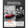 VEVOR Hexagon Garage Lights 330W 39600LM 6500K 11 Grid Systems LED Light, Bright Honeycomb Hex Car Detailing Lighting, Easy Install, Durable PC Material, for Garage, Warehouse, Workshop, Shop, Gym