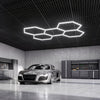 VEVOR Hexagon Garage Lights 240W 28800LM 6500K 5 Grid Systems LED Light, Bright Honeycomb Hex Car Detailing Lighting, Easy Install, Durable PC Material, for Garage, Warehouse, Workshop, Shop, Gym