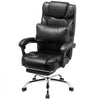 VEVOR Executive Office Chair with Footrest, 300lb Capacity Office Chair with Lumbar Pillow, Height Adjustable Ergonomic Chair, PU Leather Reclining Home Office Desk Chairs, Black