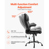 VEVOR Executive Office Chair with Lumbar Support, 300lb Capacity Office Chair with Flip-up Armrests & Lumbar Pillow, Height Adjustable Ergonomic Chair, PU Leather Reclining Home Office Desk Chairs