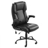 VEVOR Executive Office Chair with Lumbar Support, 300lb Capacity Office Chair with Flip-up Armrests & Lumbar Pillow, Height Adjustable Ergonomic Chair, PU Leather Reclining Home Office Desk Chairs