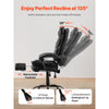 VEVOR Executive Office Chair with Footrest, 400lb Capacity Office Chair with Lumbar Pillow, Heavy Duty Ergonomic Chair, Height Adjustable PU Leather Reclining Home Office Desk Chairs