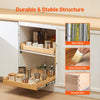 VEVOR Pull Out Cabinet Organizer, 20"W x 21"D Cabinet Drawer, Soft Close Slide out Shelf, Heavy-Duty Sliding Wood Drawer, Bottom and Side Assembly Base Cabinet Organization for Kitchen Pantry Bathroom