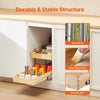 VEVOR 2 Tier Pull Out Cabinet Organizer, 14"W x 21"D Cabinet Drawer, Soft Close Slide out Shelf, Heavy-Duty Sliding Wood Drawer, Adjustable Base Cabinet Organization for Kitchen Pantry Bathroom