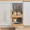 VEVOR 2 Tier Pull Out Cabinet Organizer, 14"W x 21"D Cabinet Drawer, Soft Close Slide out Shelf, Heavy-Duty Sliding Wood Drawer, Adjustable Base Cabinet Organization for Kitchen Pantry Bathroom