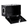 VEVOR Heavy Duty Aluminum Truck Bed Tool Box, Stripes Plated Tool Box with Side Handle and Lock Keys, Storage Toolbox Chest Organizer for Trailer, Pickup, Truck Bed, RV, 20"x12"x9.5", Black