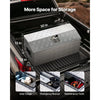 VEVOR Heavy Duty Aluminum Truck Bed Tool Box, Stripes Plated Tool Box with Side Handle and T-Lock Keys, Storage Toolbox Chest Organizer for Trailer, Pickup, Truck Bed, RV, 30"x13"x13", Silver