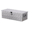 VEVOR Heavy Duty Aluminum Truck Bed Tool Box, Stripes Plated Tool Box with Side Handle and Lock Keys, Storage Toolbox Chest Organizer for Trailer, Pickup, Truck Bed, RV, 30"x13"x9.6", Silver