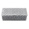 VEVOR Heavy Duty Aluminum Truck Bed Tool Box, Stripes Plated Tool Box with Side Handle and Lock Keys, Storage Toolbox Chest Organizer for Trailer, Pickup, Truck Bed, RV, 30"x13"x9.6", Silver