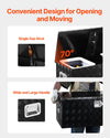 VEVOR Heavy Duty Aluminum Truck Bed Tool Box, Stripes Plated Tool Box with Sliding Shelf, Side Handle, Lock & Keys, Storage Toolbox Chest for Trailer, Pickup, Truck Bed, RV, 35.4"x14.6"x14.6", Black
