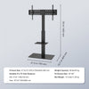 VEVOR TV Stand Mount, Swivel Tall TV Stand for 32 to 85 inch TVs, Height Adjustable Portable Floor TV Stand with Tempered Glass Base for Bedroom, Living Room