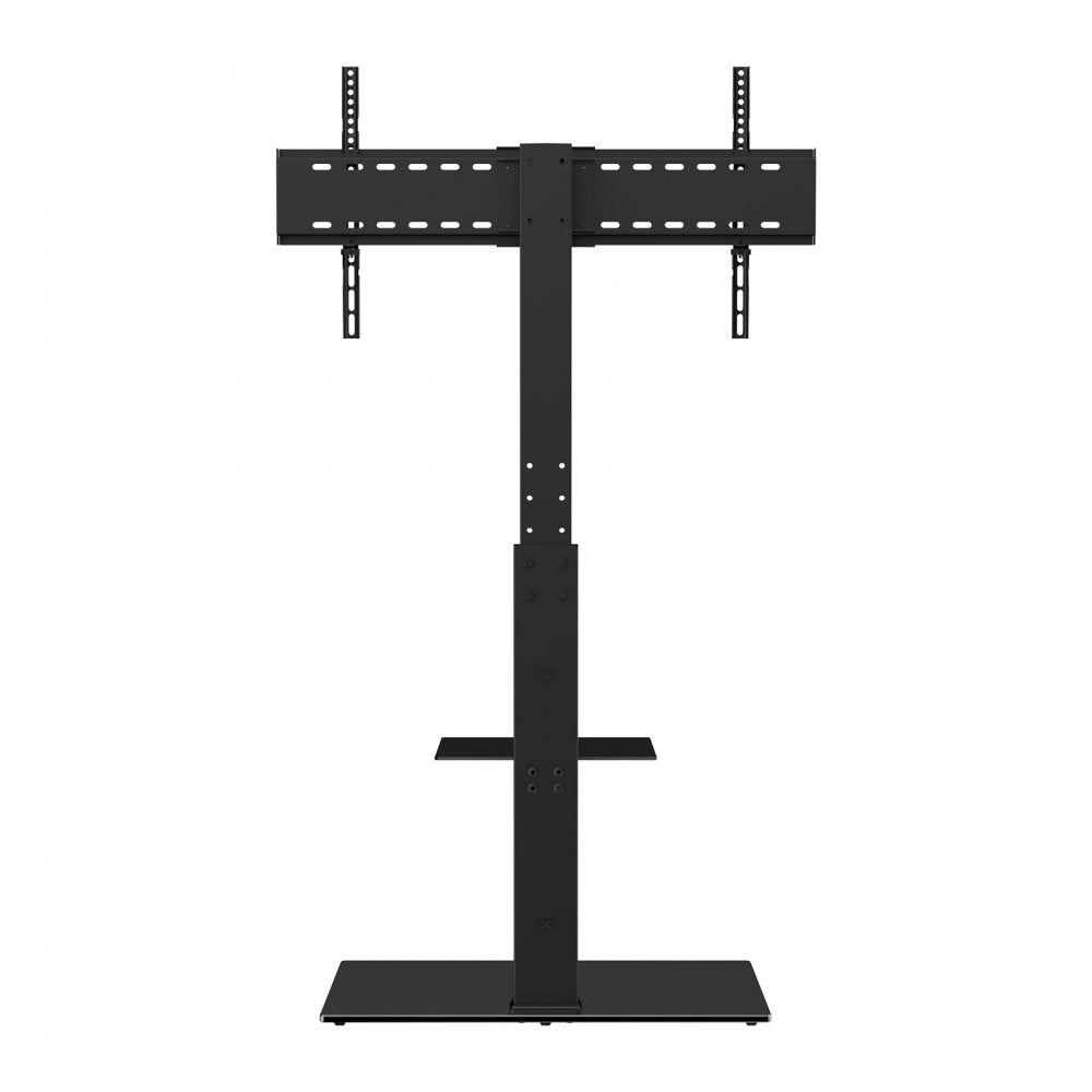 VEVOR TV Stand Mount, Swivel Tall TV Stand for 32 to 85 inch TVs, Height Adjustable Portable Floor TV Stand with Tempered Glass Base for Bedroom, Living Room