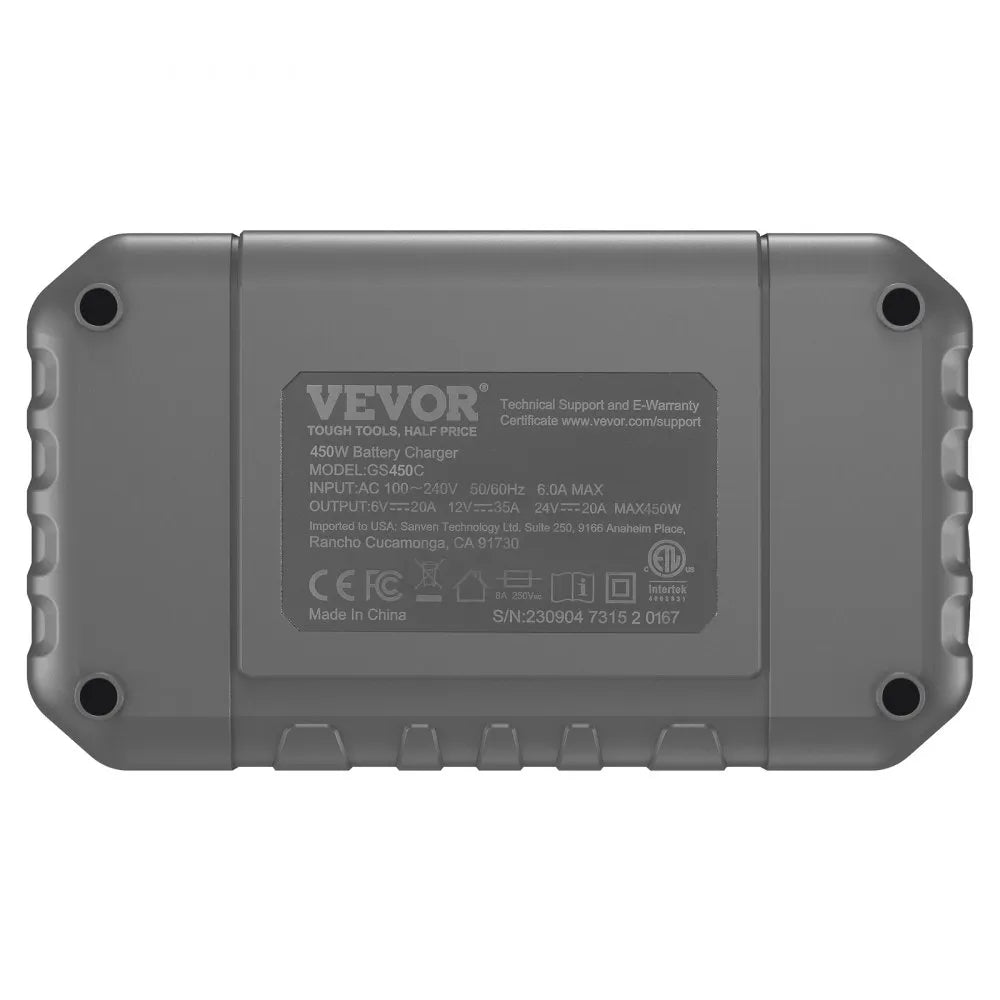 VEVOR Smart Battery Charger, 35-Amp, Lithium LiFePO4 Lead-Acid (AGM / Gel / SLA) Car Battery Charger with LCD Display, Trickle Charger Maintainer Desulfator for Boat Motorcycle Lawn Mower Deep Cycle